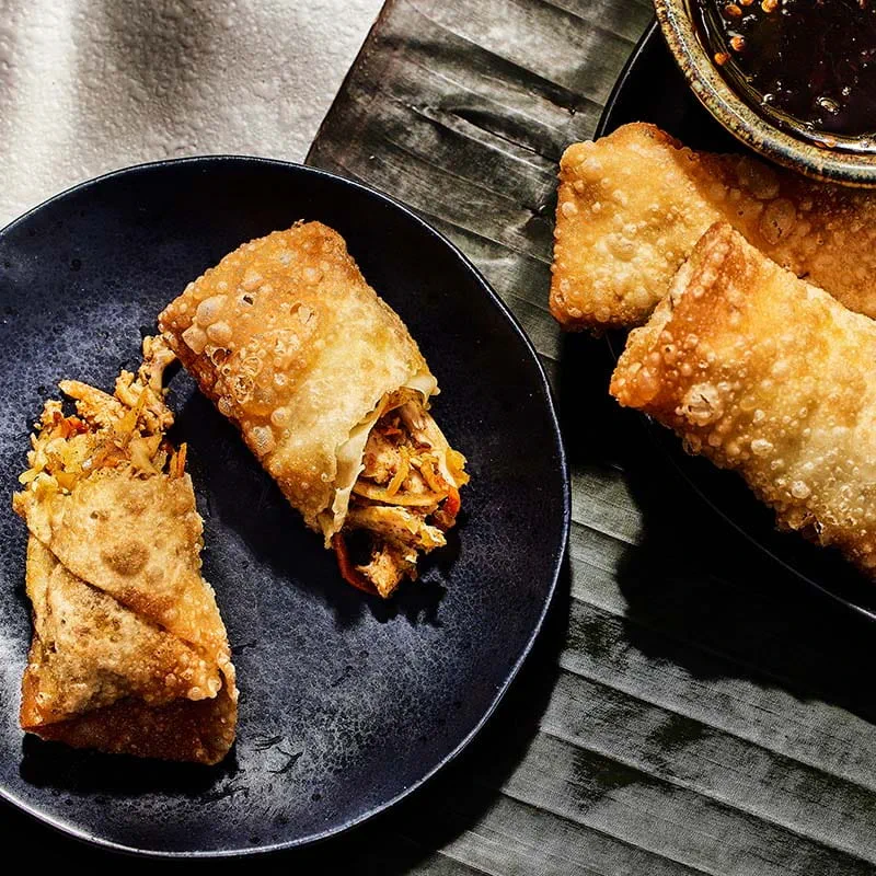 Duck Egg Rolls with Chipotle Tamarind Sauce
