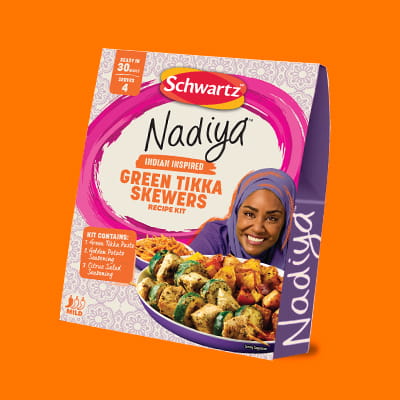 Indian Inspired Green Tikka Skewers