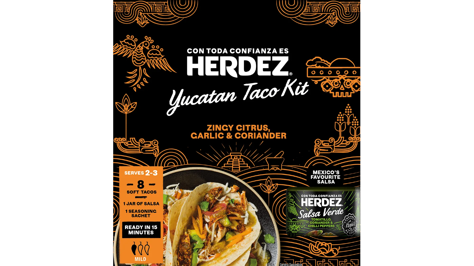 Yucatan Taco Kit Zingy Citrus, Garlic & Coriander Herdez