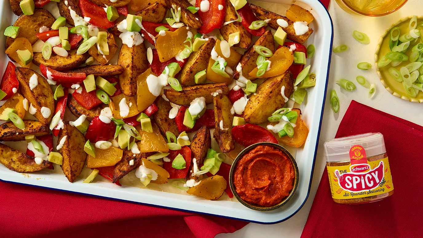 Spicy Potato Tray Bake