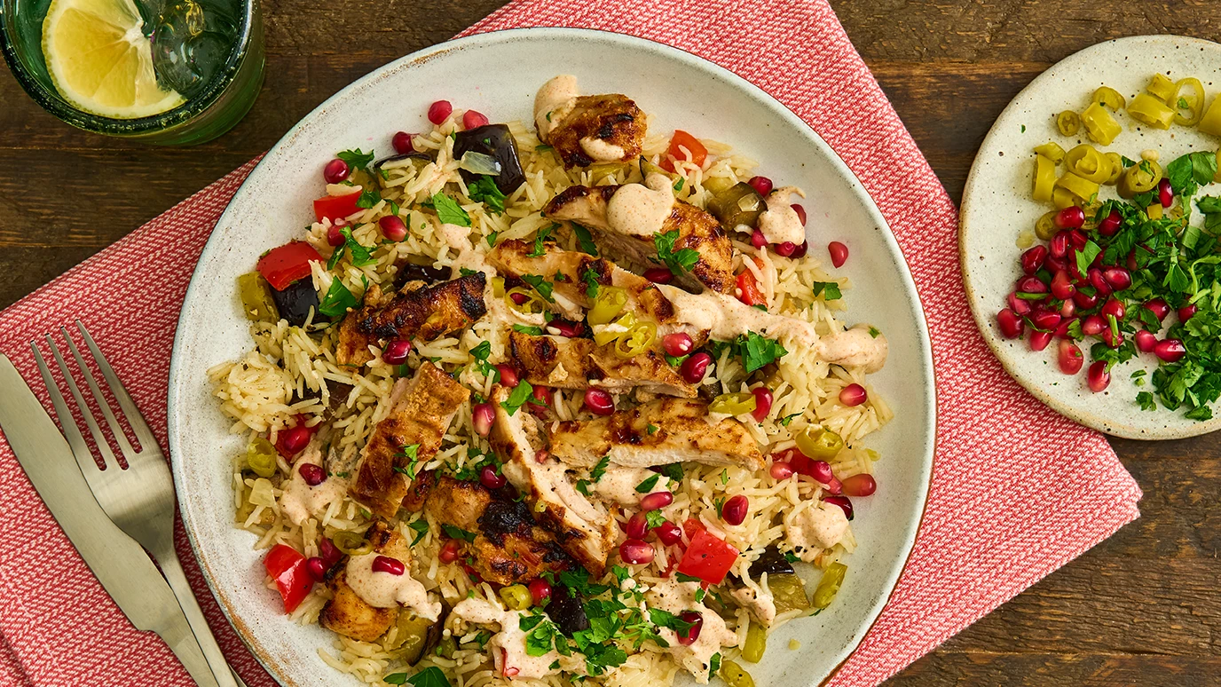 Comptoir Libanais Chicken Shawarma with Rice