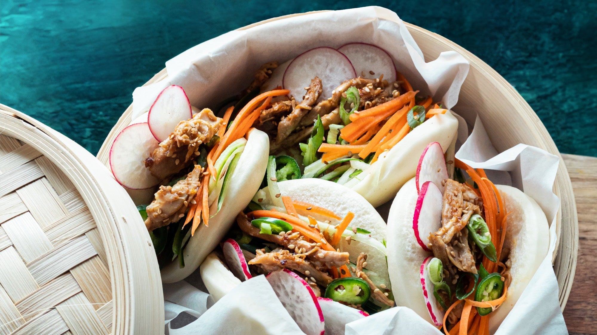Leftover Turkey Bao Buns with Hoisin sauce