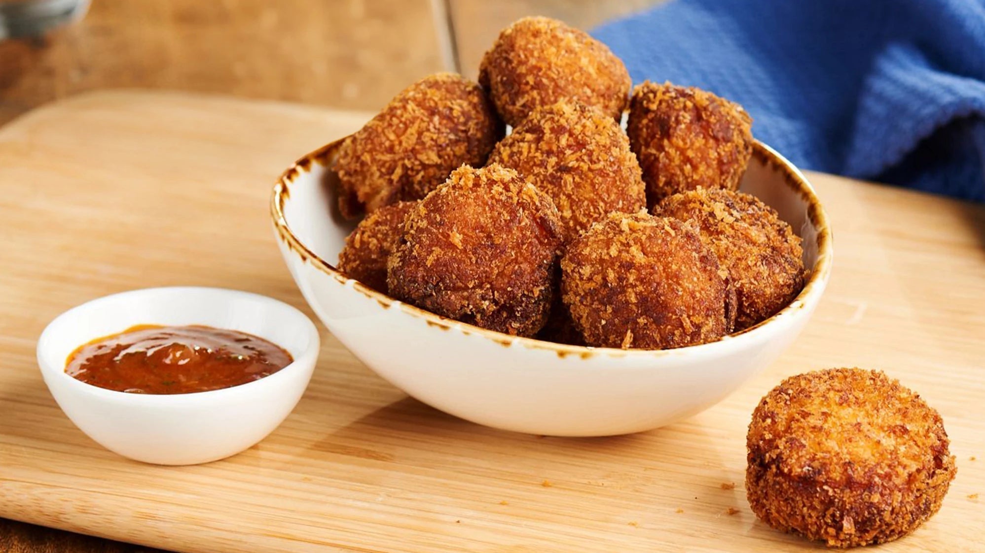 Cheese Bonbons with Bois Boudran Dipping Sauce