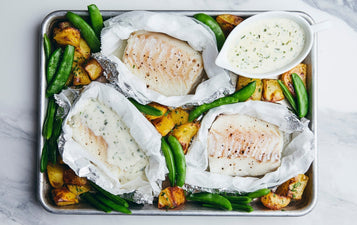 Cod with Parsley & Chive Sauce