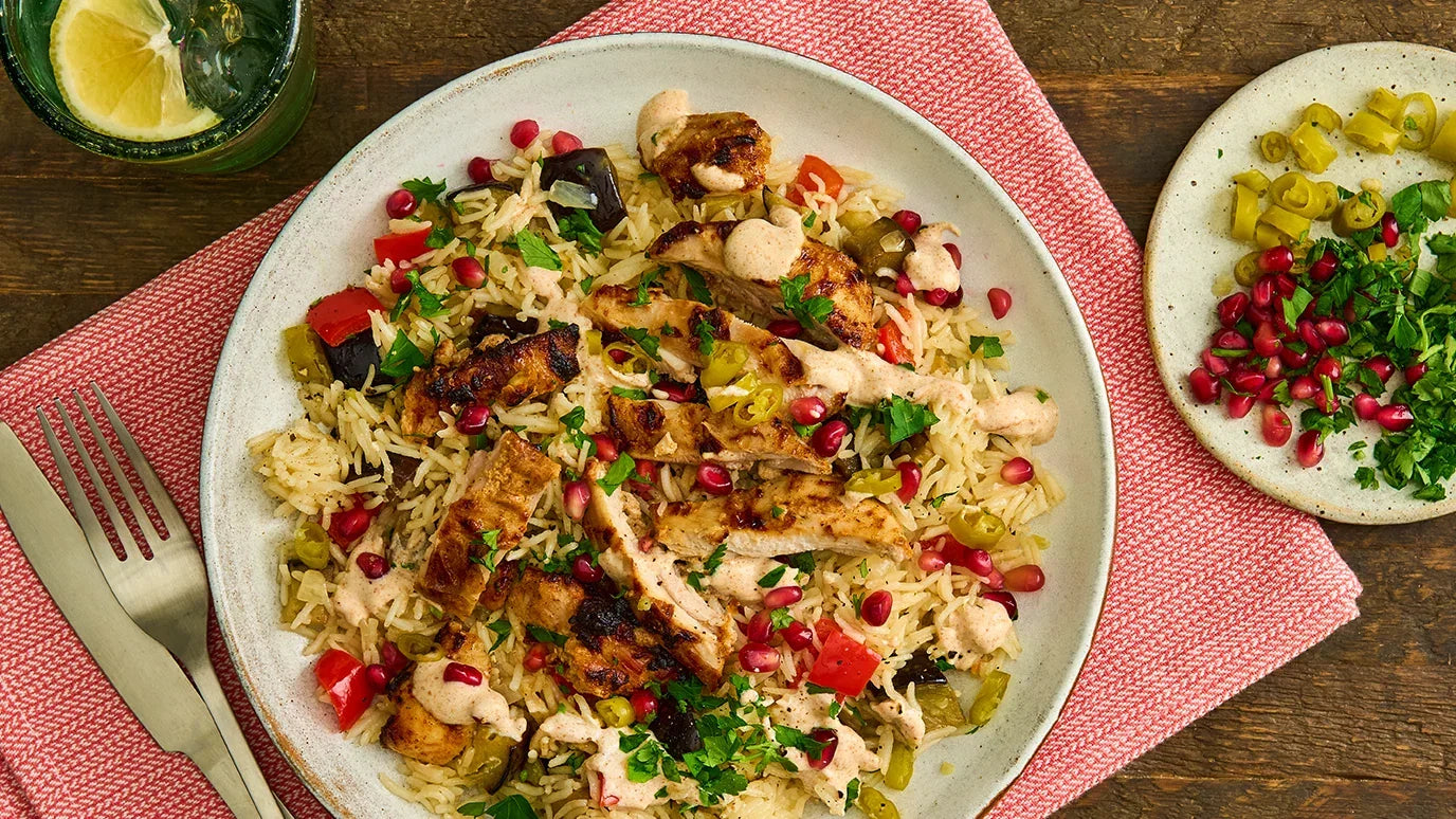 Comptoir Libanais Chicken Shawarma with Rice