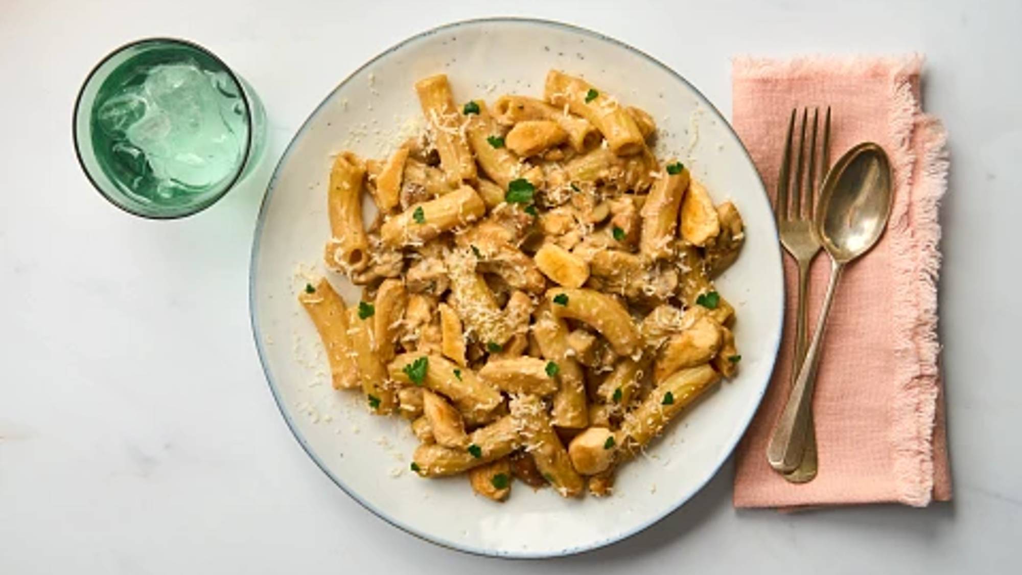 Creamy Chicken & Wild Mushroom Rigatoni