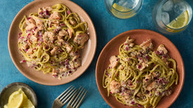 Salmon, dill and creme fraiche pasta