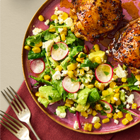 Chicken with salad