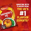 An advertisement for Schwartz Shepherd'S Pie Recipe Mix 38G shows the packet next to a prepared dish of shepherd's pie, with text proclaiming Schwartz as the UK's number one flavour experts.