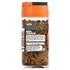 A clear glass jar of Schwartz Star Anise Whole 10G showing the whole star-shaped spices through the back label which includes cooking tips and contact information.
