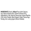A detailed list of ingredients for Schwartz Beef Casserole Recipe Mix 38G including starch, wheat flour, maltodextrin, salt, and various spices like paprika and garlic powder.