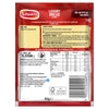 The back of the packet for Schwartz Luxury Bread Sauce 40G shows the ingredients, nutritional information, and cooking instructions for the creamy sauce mix.