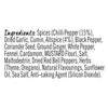 A detailed list of ingredients for Schwartz Cajun Seasoning 110G including spices like chilli pepper, cumin, and allspice along with herbs like thyme and oregano.