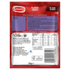The back of a red and purple packet of Schwartz Classic Gravy 26G displays detailed cooking instructions, nutritional information, and a full list of ingredients.
