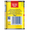 The back of a yellow tin of Old Bay Lemon & Herb Seasoning 75G displays the barcode, recycling information, and manufacturer details for McCormick UK and France.