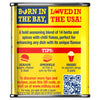A yellow and blue tin of Old Bay Hot Seasoning 75G features a bold seasoning blend of 14 herbs and spices with chilli flakes and provides tips for use on burgers, fries, and popcorn.