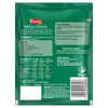 The back of a packet of Schwartz Bella Italia Gamberoni Garlic & Chilli Prawn Spaghetti 35G, displaying the nutritional information, ingredients, and cooking instructions.