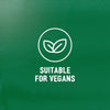 An icon with two leaves and the text SUITABLE FOR VEGANS indicates that the Schwartz Bella Italia Gamberoni Garlic & Chilli Prawn Spaghetti 35G is vegan-friendly.