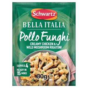 Bella Italia Pollo Funghi Creamy Chicken & Wild Mushroom Rigatoni Recipe Mix