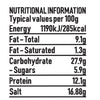 A nutritional information table for Schwartz Extra Spicy Cajun 42G Grill&Sizzl showing typical values per 100g including 285 calories and 16.88g of salt.