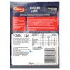 The back of a Schwartz Chicken Curry Slow Cookers Recipe Mix 33G packet provides detailed cooking instructions along with a full list of ingredients and nutritional information.