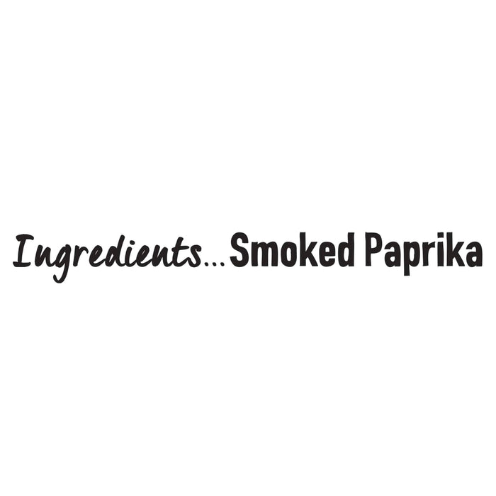 A graphic featuring the text Ingredients Smoked Paprika for Schwartz Smoked Paprika 40G in a stylized black font against a plain white background.