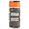 The back label of a glass jar of Schwartz Poppy Seeds 48G provides usage tips and contact information for the brand.