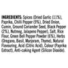 The ingredients list for Sa Pe Spicy Beef Pepper Pasta is displayed in bold, black text, detailing components such as spices, herbs, and natural flavouring.