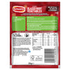 A back of pack view of Schwartz Christmas Limited Edition Sticky Glazed Root Vegetables 30G featuring cooking instructions and nutritional information for this festive recipe mix.