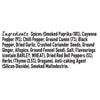A detailed list of ingredients for Schwartz Smoky Cajun Seasoning 45G including spices like smoked paprika and cayenne pepper along with herbs and flavorings containing barley and wheat.
