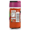 A back view of the Schwartz Chilli & Paprika Spicy Chips Seasoning 47G jar showing the nutritional information and recycling instructions on the label.
