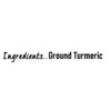 A simple graphic displaying the single ingredient for Schwartz Turmeric Ground 37G in black text against a plain white background.