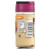 A back view of a glass jar of Schwartz Southern Fried Chicken Seasoning 55G showing the nutritional information and recycling instructions on the label.