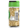 A clear glass jar of Schwartz Lemongrass 6.5G showing the dried herb pieces through the glass and recycling information on the label