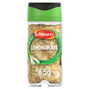 A clear glass jar of Schwartz Lemongrass 6.5G filled with dried and chopped lemongrass stalks featuring a green and black lid.