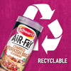 A promotional graphic for Schwartz Af Turki Keb Seas featuring a large white recycling symbol and the word RECYCLABLE against a textured magenta background.