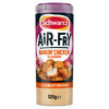 A 120g shaker bottle of Schwartz Af N Chicken Seas featuring a purple and white label with an image of seasoned chicken pieces.
