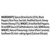 The ingredients list for Sa Af Honey Garlic Chicken, showing spices like dried garlic and black pepper, honey powder, wheat, and soy sauce.