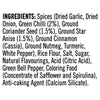 The ingredients list for Sa Rt Green Curry X12 details components such as spices, rice flour, salt, sugar, and natural flavourings.