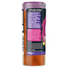 The back label of a Schwartz Indian inspired seasoning jar displays ingredients and air fryer cooking instructions.