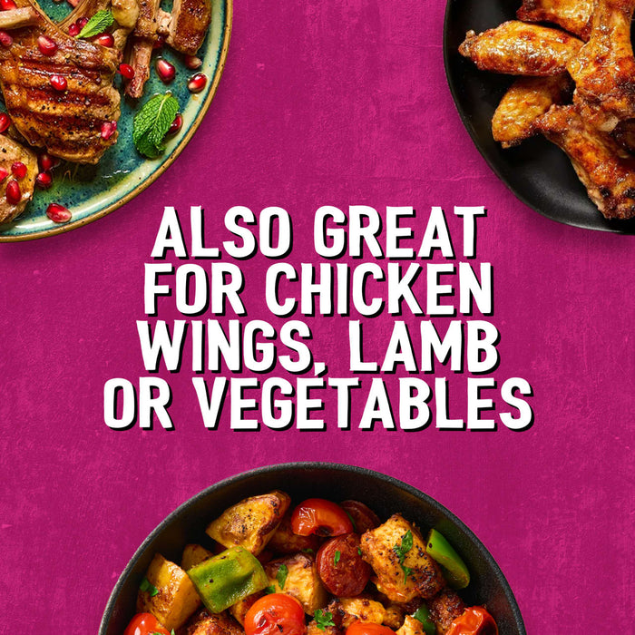 An advertisement for Af Bvp Sch Tandoori Seas shows its versatility with dishes like lamb chops, chicken wings, and mixed vegetables.