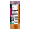 A Schwartz Sgk Uploads air frying seasoning jar, displaying nutritional information, contact details, and a barcode on its label.