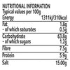 A nutritional information table for Af Bvp Sch Potatoes Seas detailing typical values per 100g including energy, fat, carbohydrates, fibre, protein, and salt content.