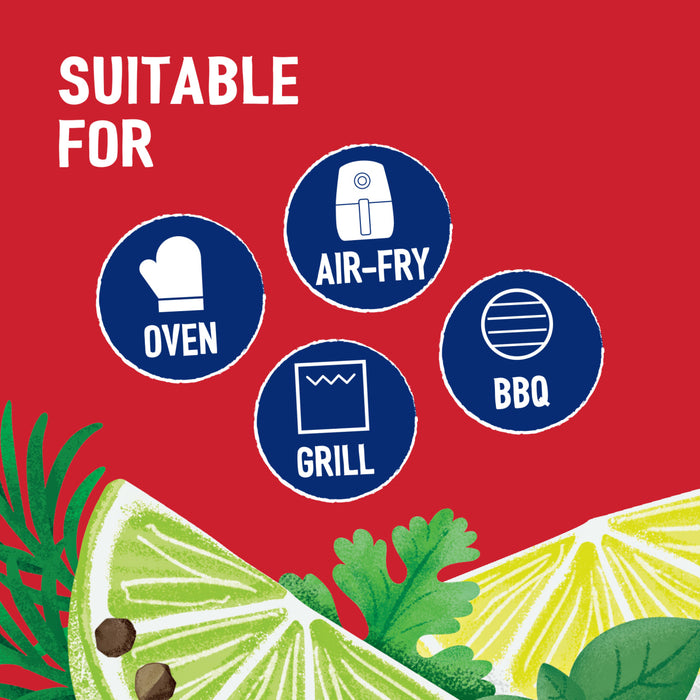 A promotional illustration for the Ss Citrus And Herb Rub 24Gx20 shows it is suitable for the oven, air-fryer, grill, and BBQ, with graphics of citrus and herbs in the foreground.