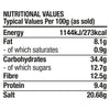 A nutritional values table for the Ss Garlic And Lime Rub 24Gx20 lists the typical values per 100g, including energy, fat, carbohydrates, fibre, protein, and salt.