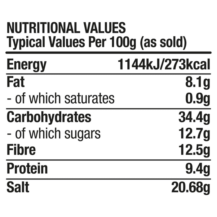 A nutritional values table for the Ss Garlic And Lime Rub 24Gx20 lists the typical values per 100g, including energy, fat, carbohydrates, fibre, protein, and salt.