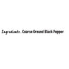 The ingredient list for Schwartz Black Pepper Mild Coarse Ground 33G consists solely of coarse ground black pepper.
