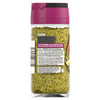 The back label of a jar of Schwartz Fish Seasoning, 55G provides cooking tips and a full list of ingredients including dried onion, sea salt, lemon peel, and dill.