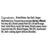 A list of ingredients for Schwartz Lemon and Dill Fish Seasoning 55G including dried onion, sea salt, sugar, maltodextrin, and flavouring with barley and wheat.