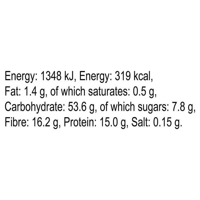 A nutritional information label for Schwartz Garlic Pepper 45G Jar detailing energy, fat, carbohydrate, fibre, protein, and salt content.